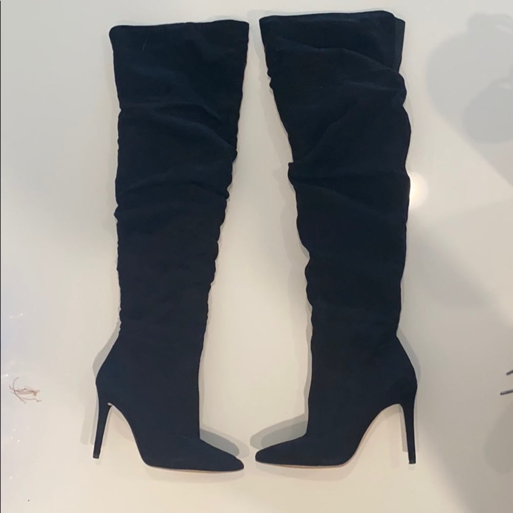 Over the knee heel boots